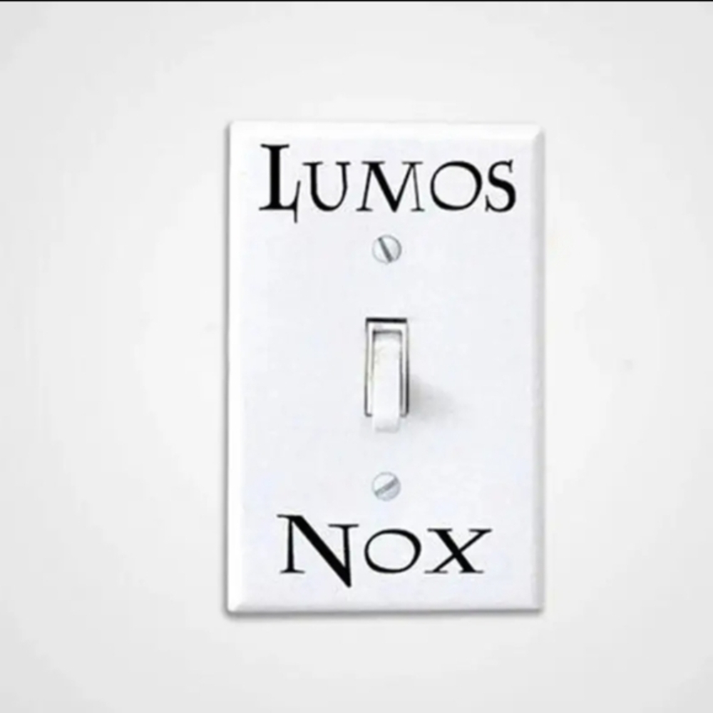Harry Potter Inspired "Lumos Nox" Light Switch Decals 3-piece